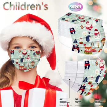 

Mascarilles 50pc Christmas Child Disposable Unisex Desechables Fashion Non-woven Foulard Cheveux Повязка На Голову Face #YL5