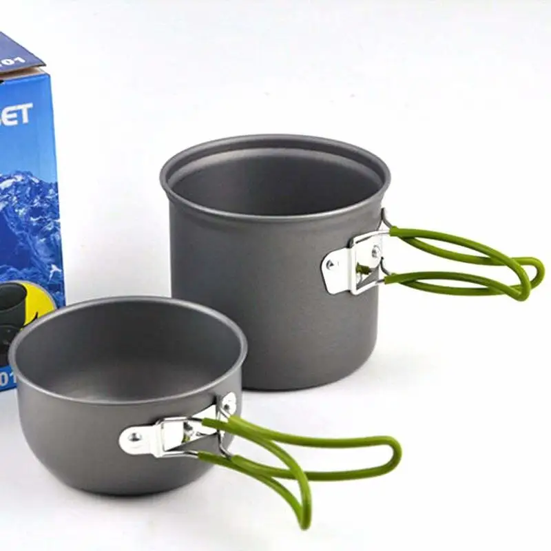 

Portable outdoor cooking set non-stick bowl cookware camping picnic travel backpack light and durable pot bowl cookware