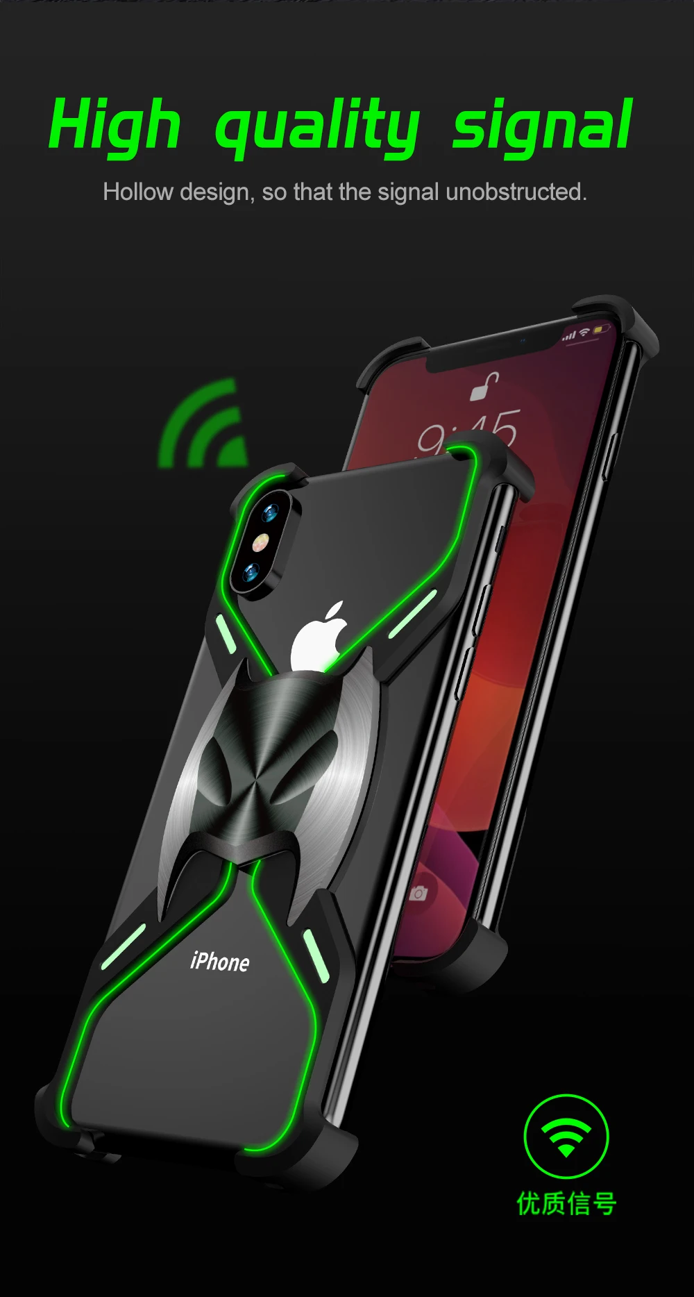 Модный металлический магнитный чехол для iPhone X XR Xs Max светящийся чехол для iPhone 7 8 Plus задняя крышка