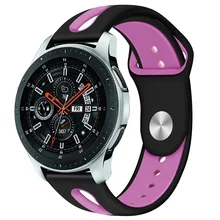 Двухцветный спортивный силиконовый ремешок для samsung Galaxy Watch 46 мм SM-R800/samsung gear S3 Smart Watch ремешок 22 мм