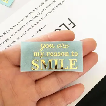 

8Pcs Gold Foil Metallic Letter Copper Motive Power Letters Resin Jewlery Making