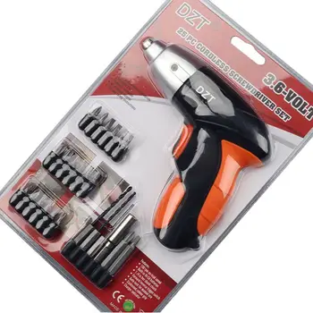 

25PCS/set 4.8V Cordless Screwdriver Kit Portable Mini Electric Drill Driver Tool