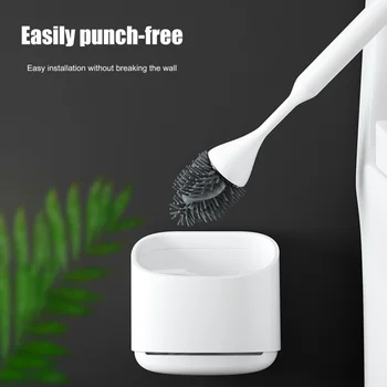 

UV Sterilization Toilet Brush Rubber Head Holder Cleaning Brush For Toilet Household Floor Cleaning Bathroom Accessories