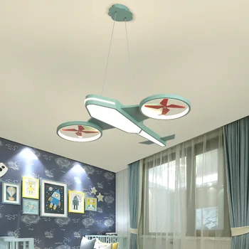 

green airplane pendant light