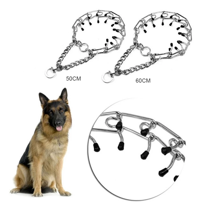 

Professional Metal Pinch Dog Training Chain Collar Prong Pet Choke Collars-L