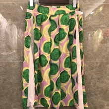 Осенне-зимняя Новинка, Женская универсальная юбка средней длины с принтом, подходящая по цвету, 1212