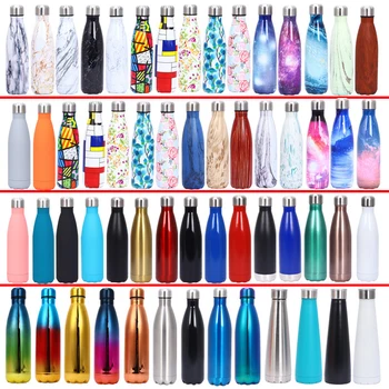 

500ml Double-Wall Insulated Vacuum Flask Stainless Steel Water Bottle Thermos Sport Water Bottles MugsTravel Cup Thermal Mug