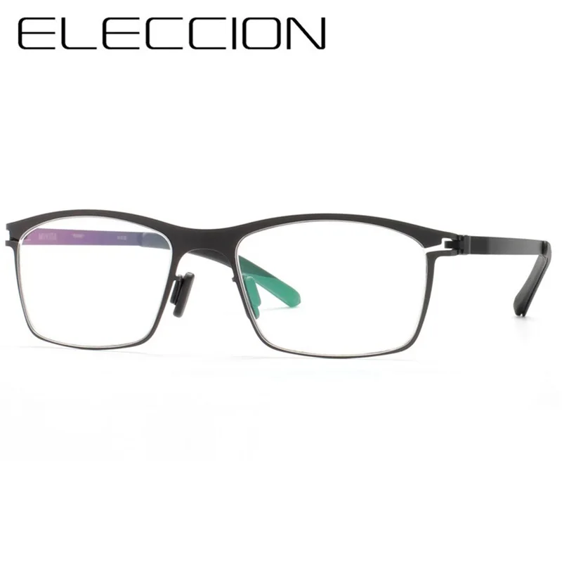 ELECCION Design tedesco marca occhiali da vista in metallo montatura uomo  donna Full miopia ottica lente trasparente occhiali da vista di moda|Men's  Eyewear Frames| - AliExpress