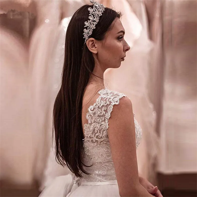 ZL1067-New-Gorgeous-Lace-Appliques-Ball-Gown-Wedding-Dress-2019-vestido-de-noiva-robe-de-mariee (1)