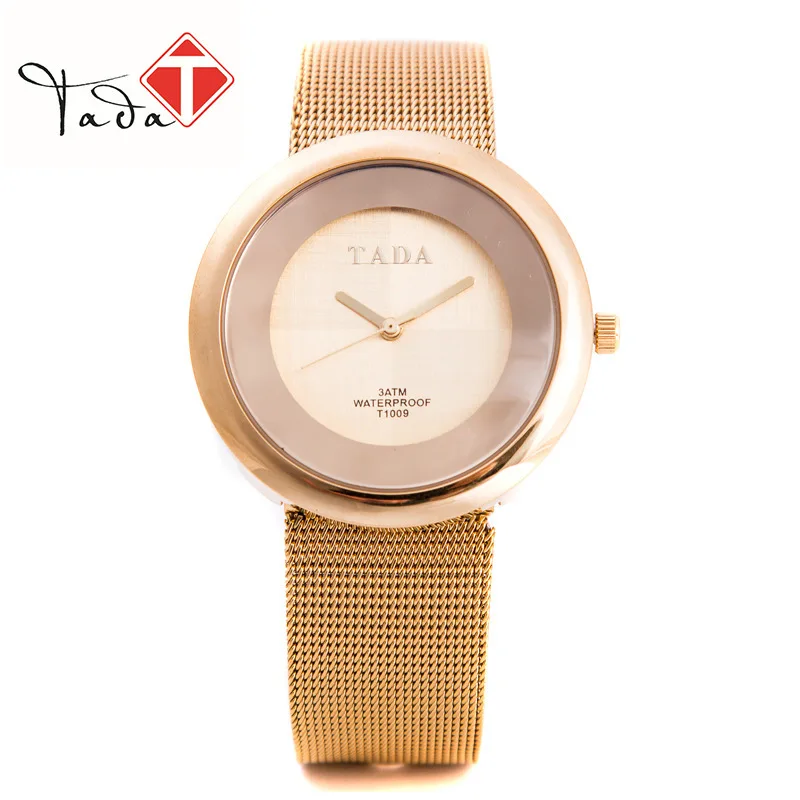 

New Style Tada Korean-style Trend WOMEN'S Watch Double Coils Fashion Mesh Chain Watch Strap Women's Classic Quartz Watch