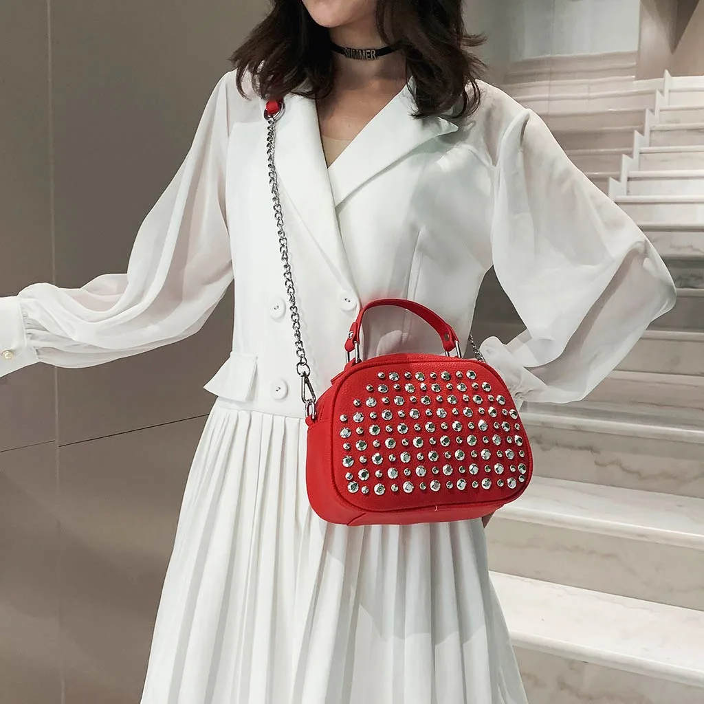 

Women Shoulder Bag Fashion Leather Crystal Crossbody Bag for Women 2019 Small Bags Female Brand Luxury Handbag for Girls Bolsas