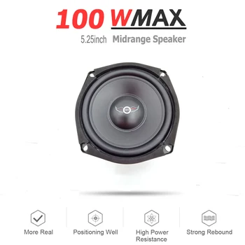 

1pc 5.25 inch Midrange Powerful 100 W 6 Ohm Steel Custom Frame HiFi Rubber Edge Injection Cone Box DIY Universal Speakers