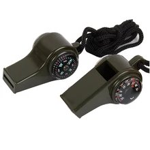 3 в 1 походный туристический снаряжение для экстренного выживания свисток с компасом и термометром на открытом воздухе нужен армейский зеленый цвет с веревкой свисток зеленый