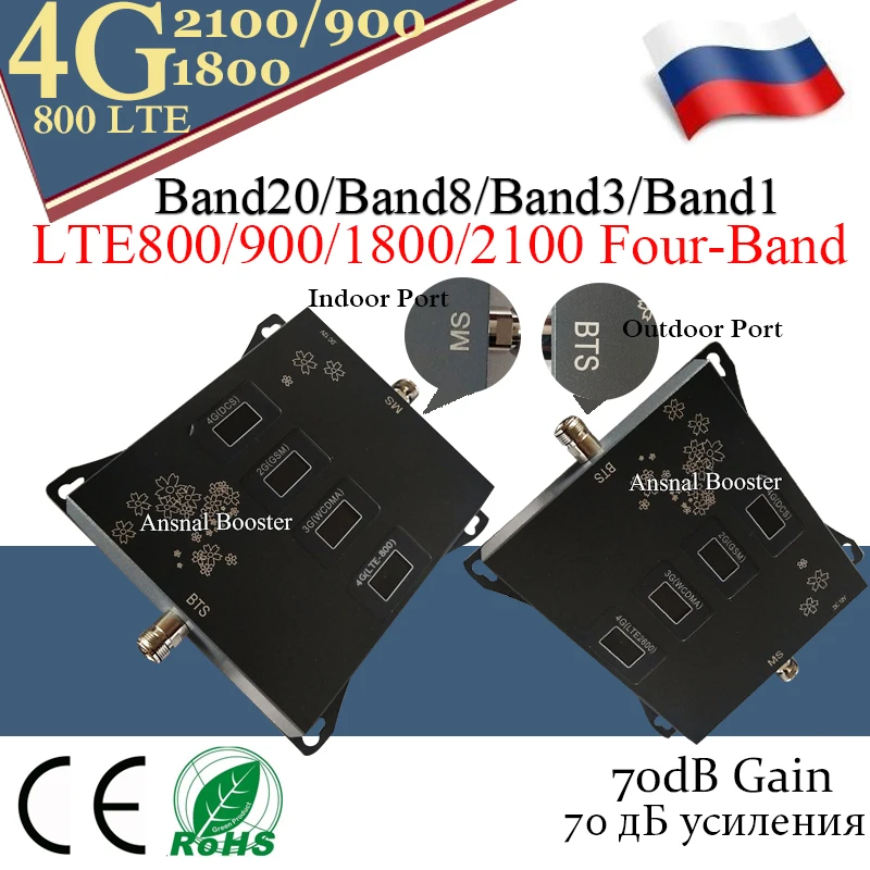 New!! B20 800 900 1800 2100 Mhz Cell Phone Signal