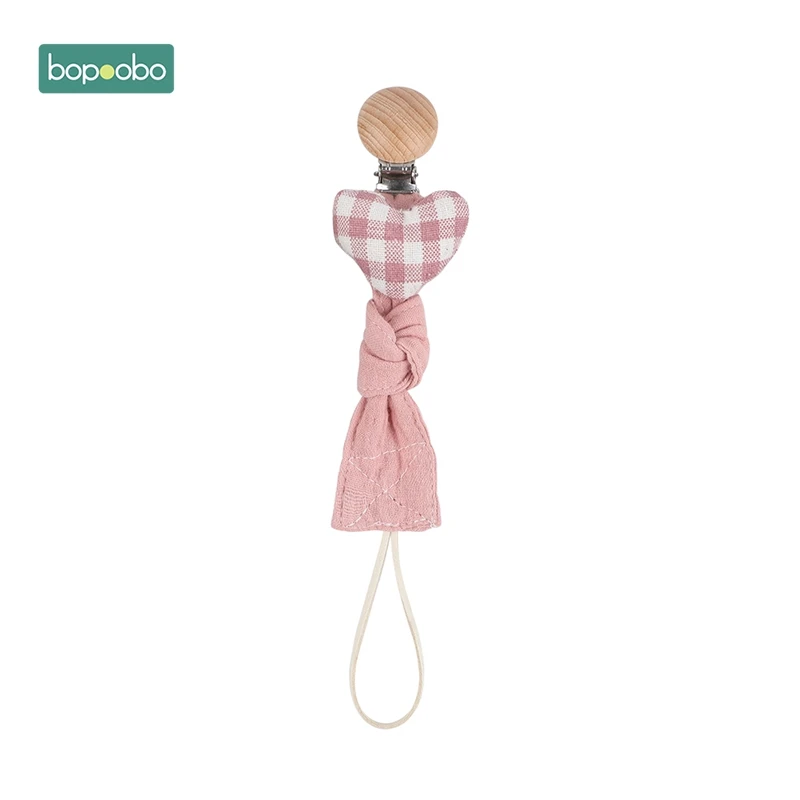 Heart Bopoobo 5 шт., Детская соска ручной работы, зажимы, держатель, цепочка для прорезывания зубов, цепочка для прорезывания зубов, плюшевая игрушка, соска для новорожденных, детей, Prodct - Цвет: Heart