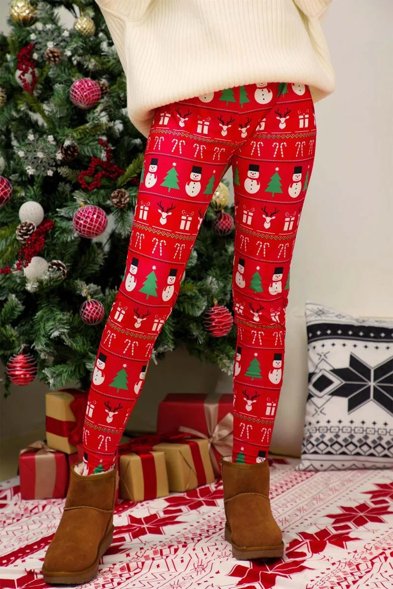 2021 Christmas Leggings Women Xmas 