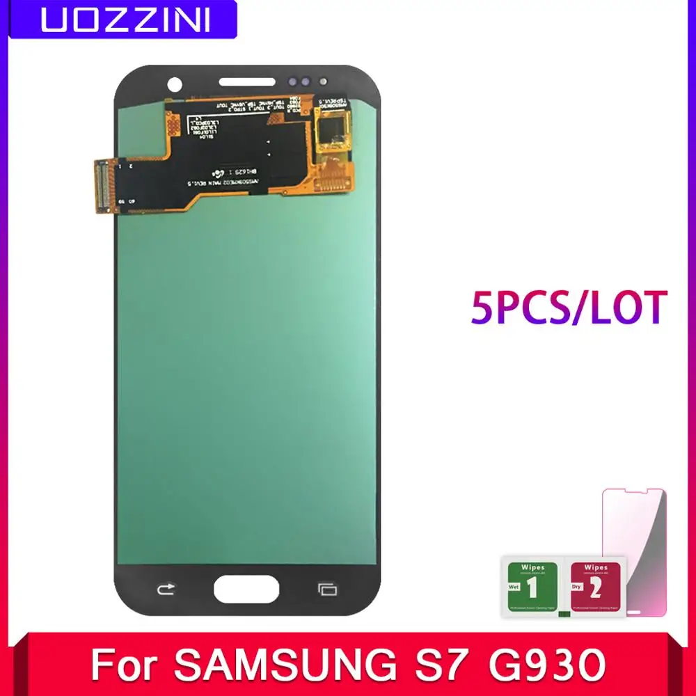 

5 Pcs/Lot Super AMOLED Lcds For Samsung Galaxy S7 G930A G930F SM-G930F Working For Samsung G930 LCD Touch Screen Digitizer