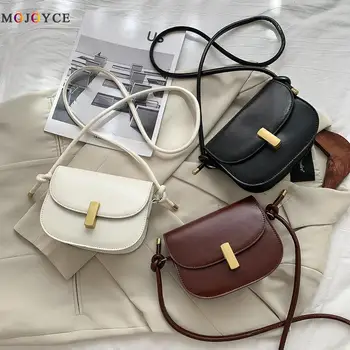 

Vintage Solid Color PU Leather Messenger Bags for Women 2020 Fashion Tie Clasp Shoulder Handbags Travel Street Clutches