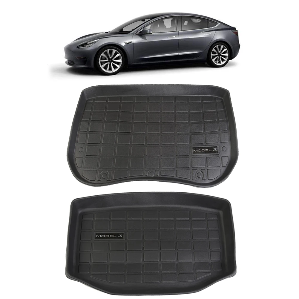 Автомобильные аксессуары, коврик для багажника/Frunk, коврик для хранения, защита от любых погодных условий, сверхпрочный резиновый коврик, совместимый с Tesla, модель 3