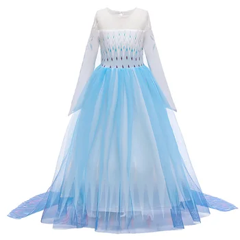 

2020 New Frozen 2 Dress Cosplay Rapunzel Anna Elsa Dress Baby Girl Dress Flower Girl Dresses Halloween Christmas Kids Clothes