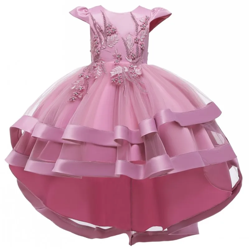5018 pink ; Рождественская Одежда для маленьких девочек; новое платье принцессы с бисером для девочек-подростков; элегантное праздничное платье для дня рождения; платье для девочек - Цвет: 5018 pink