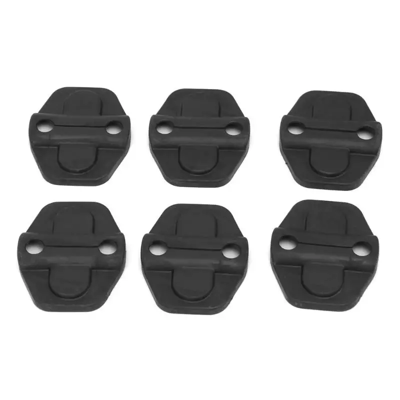 6pcs Car Door Lock Covers Plastic Automobiles Accessories for Jeep Wrangler JL 2018 2019 Black