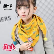 Корейский детский треугольный шарф с мультяшным детенышем, детский длинный шарф, зимний шарф