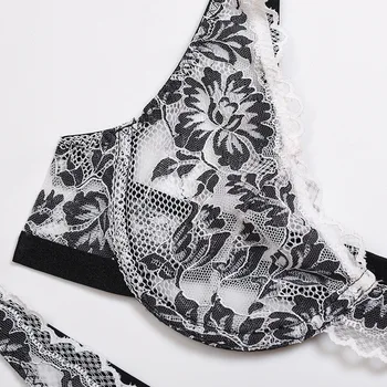 Underwear Set Sexy Lace Erotic Lingerie Women 2 piece Home Suit Transparent Bra and G