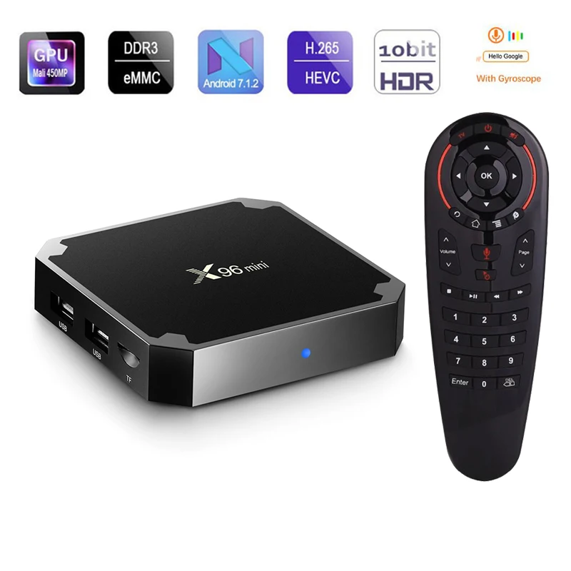 Amlogic S905W X96 Мини ТВ приставка 4k 2G 16G Android 7,1 Смарт ТВ приставка 4K HD 3D 2,4G WiFi h96 max X96 ТВ приставка Android