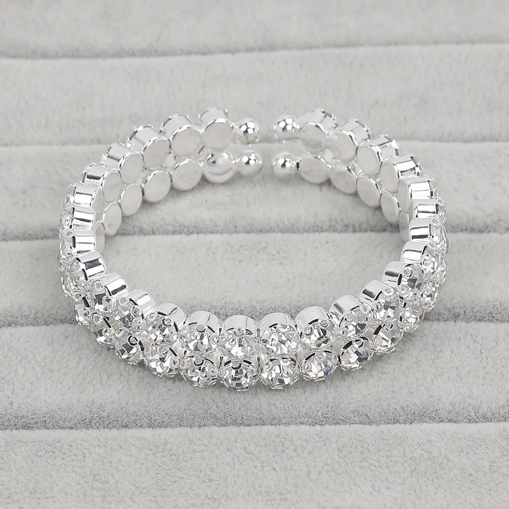 TREAZY Luxury Crystal Bridal Jewelry Sets African Rhinestone Choker Necklace Earrings Bracelet Set For Women Wedding Accessories bridal jewelry sets crystal jewelry sets