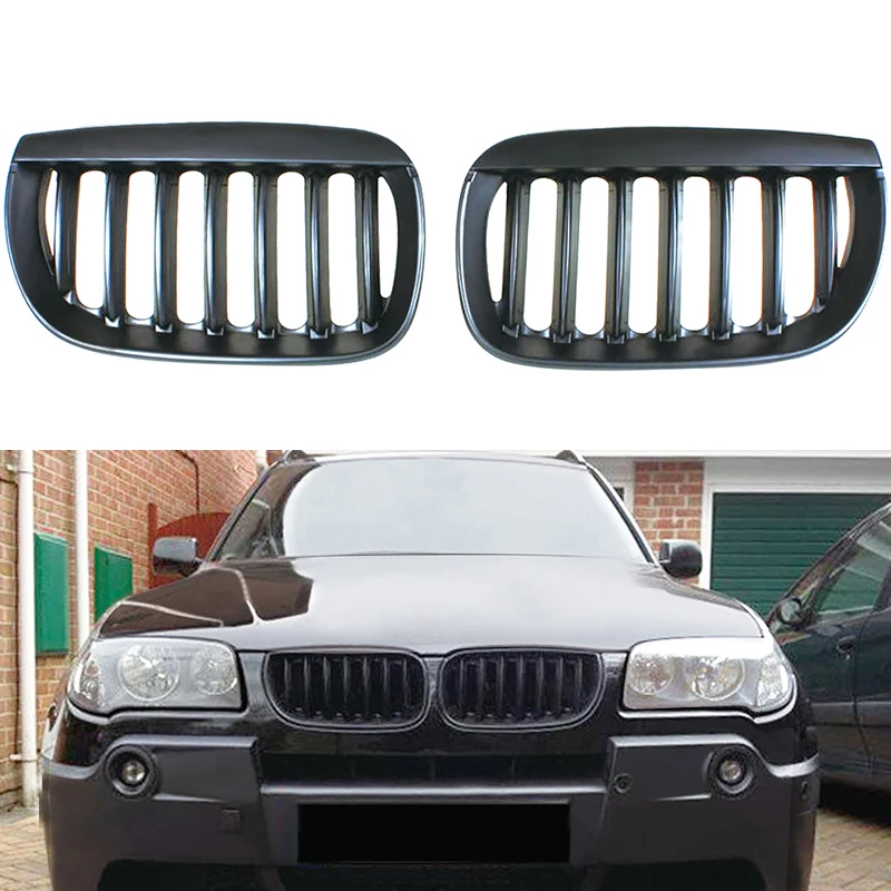 

For BMW X3 E83 M Performance Accessories M-Color Motorsport X Series 2003 2004 2005-2010 Car Kidney Front Bumper Racing Grills