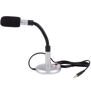 

NEW-3.5mm Wired Condenser Microphone for Computer PC Desktop, Laptop, Notebook, Recording, Games, Podcast