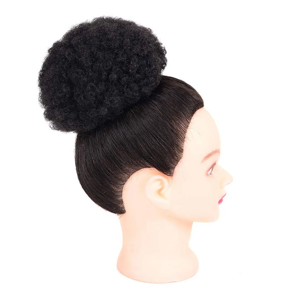 Buqi 8inch Short Afro Puff Synthetic Hair Bun Chignon Hairpiece