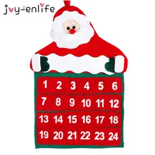 1 комплект Веселый Рождественский календарь украшения Санта Клаус календарь Адвент обратный отсчет орнамент висящий баннер рождественские украшения