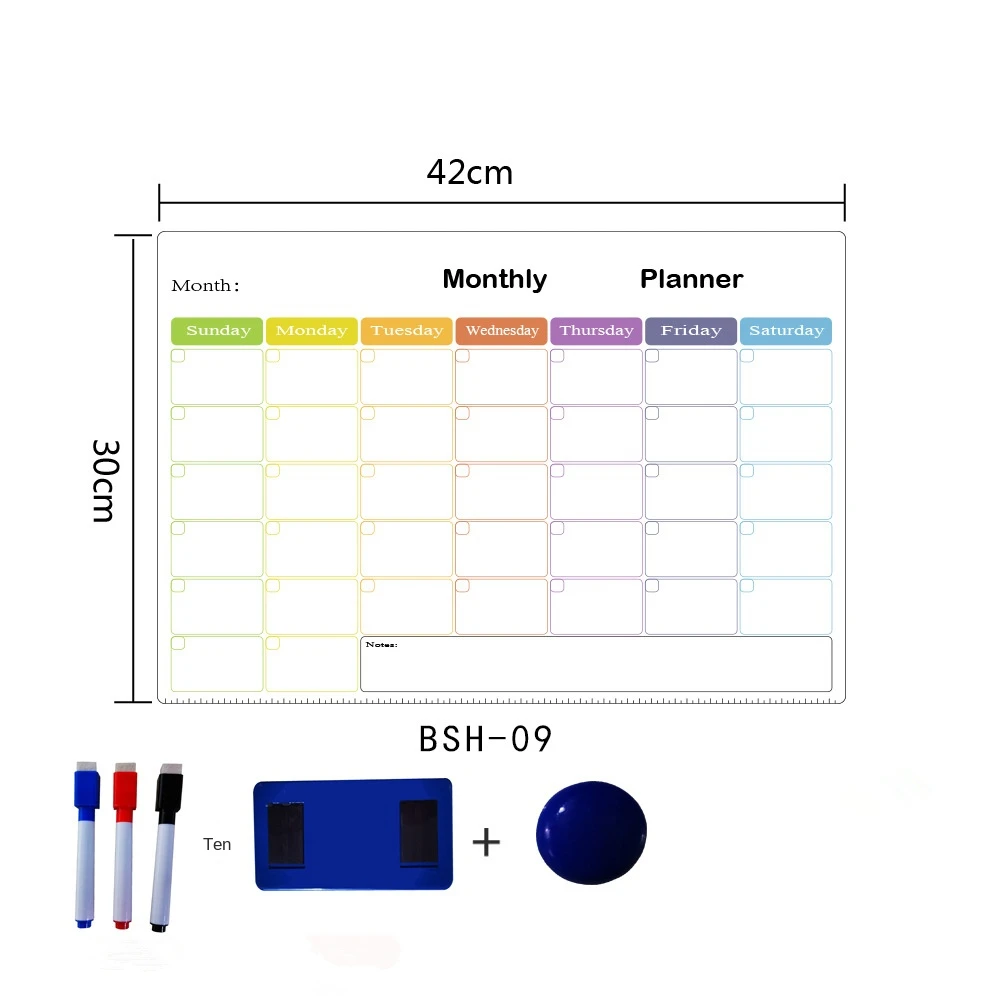 Магнитная доска A3 белая магнит на холодильник гибкая ежедневная календарь