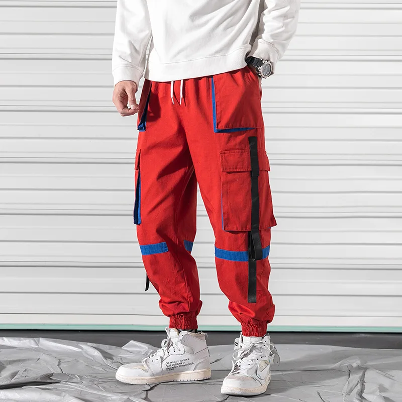 

2020 Spring Main Push Large Size Japanese-style Rolling Door Contrast Color Workwear Capri Pants Trousers M-5x HK