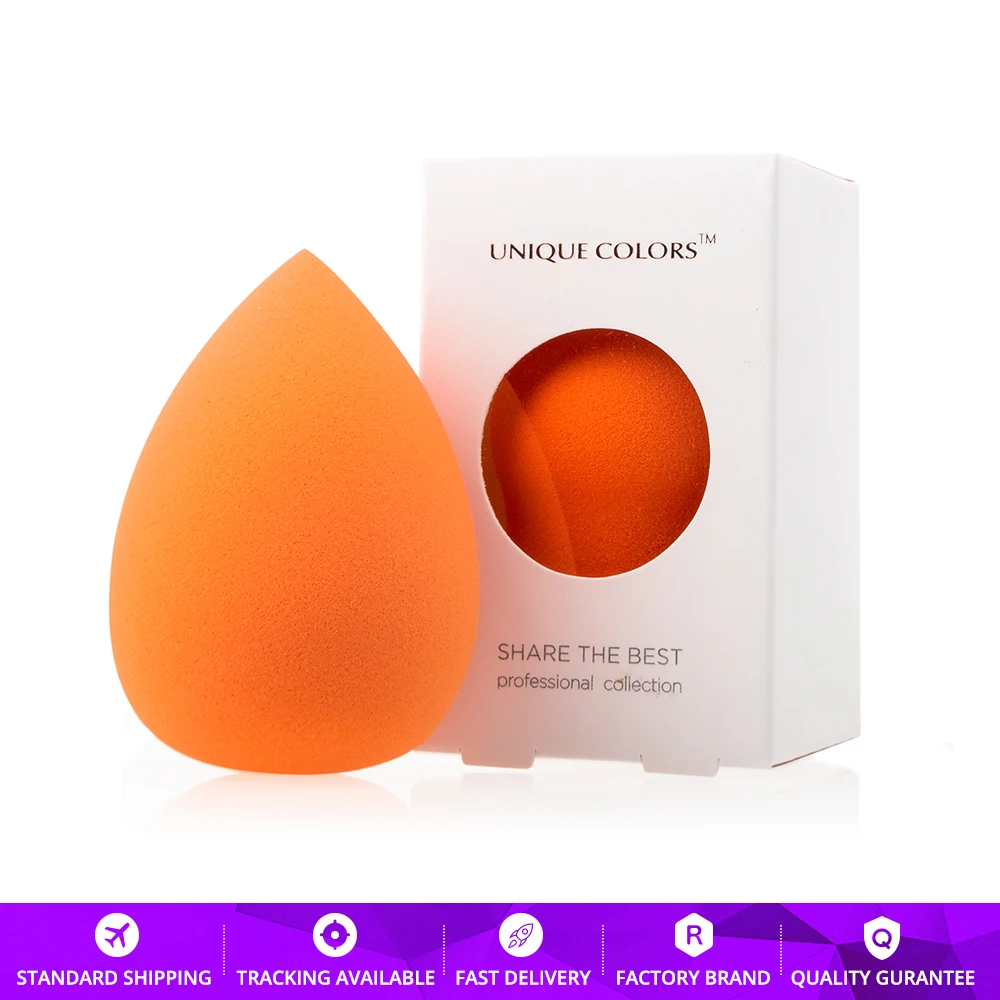 

Orange Latex free Makeup Blender For Makeup Foundation BB Cream Makeup Removal Hydrophilicity Sponge From Unique Colors