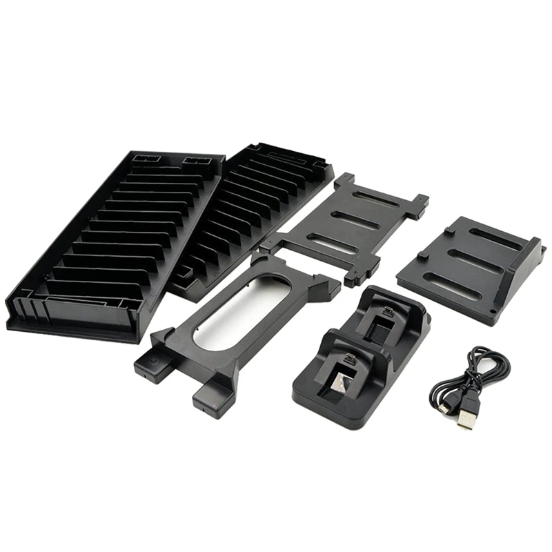 

Black Color Game Disk Tower Vertical Stand for Ps4 Dualshock Controller Charging Dock Station for Playstation 4 Pro Slim