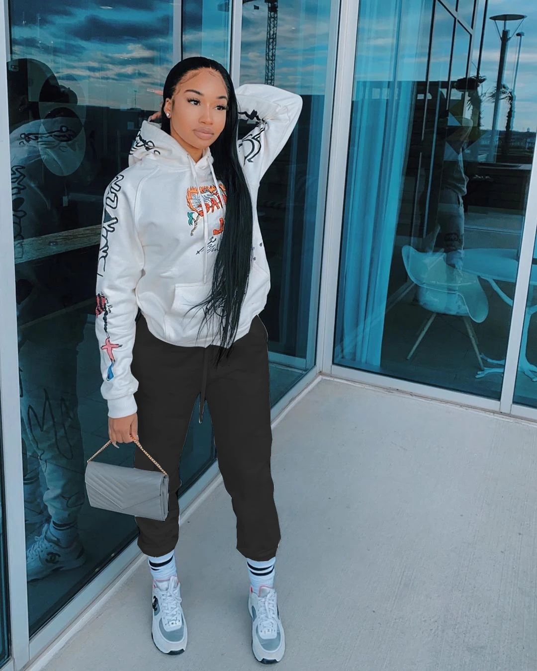 Chocomist sudaderas deportivas con capucha para mujer, ropa de dibujo de CY8015|Sudaderas con capucha y sudaderas| - AliExpress