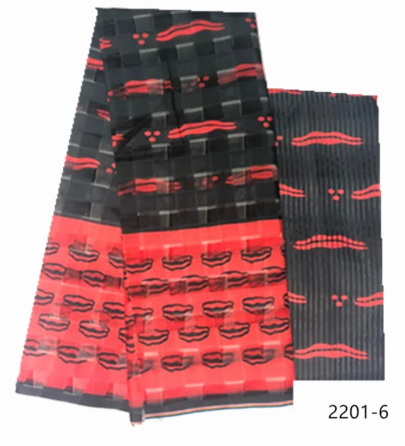 

Ribbon fabric african fabric for dress african silk ankara Fabric high quality latest satin wax for Garment 4+2yards ! 2201