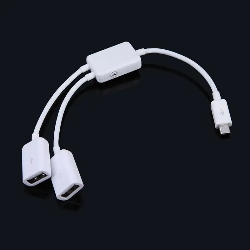 Кабель переходник с Micro USB на 2 OTG для планшетов ПК телефонов|Компьютерные кабели и