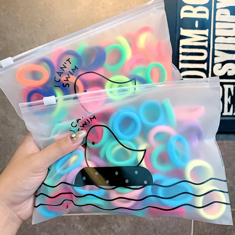 50 шт./компл. цветные нейлоновые маленькие эластичные резинки для волос девочек