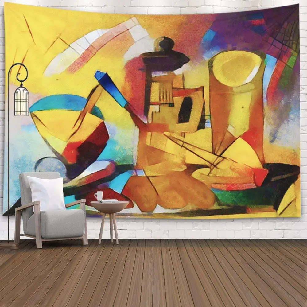 

Dormitory Alternative Famous Paintings Abstract Style Bedside Camping Adventure Decorative Tapestry