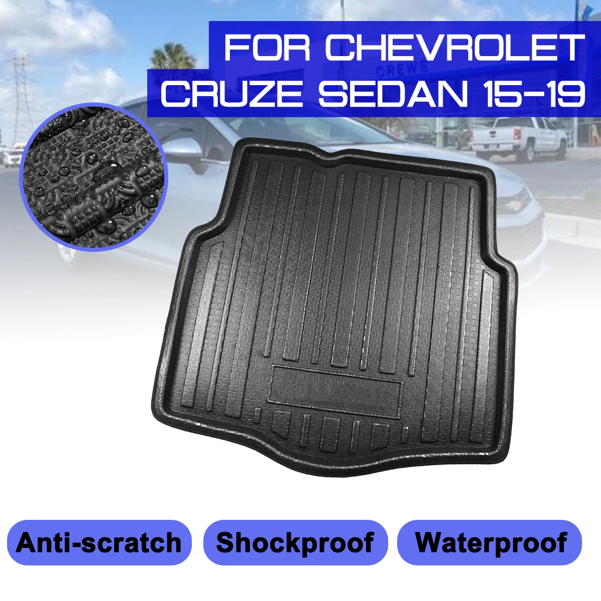 Car Floor Mat Carpet Rear Trunk Antimud Cover For Chevrolet Cruze