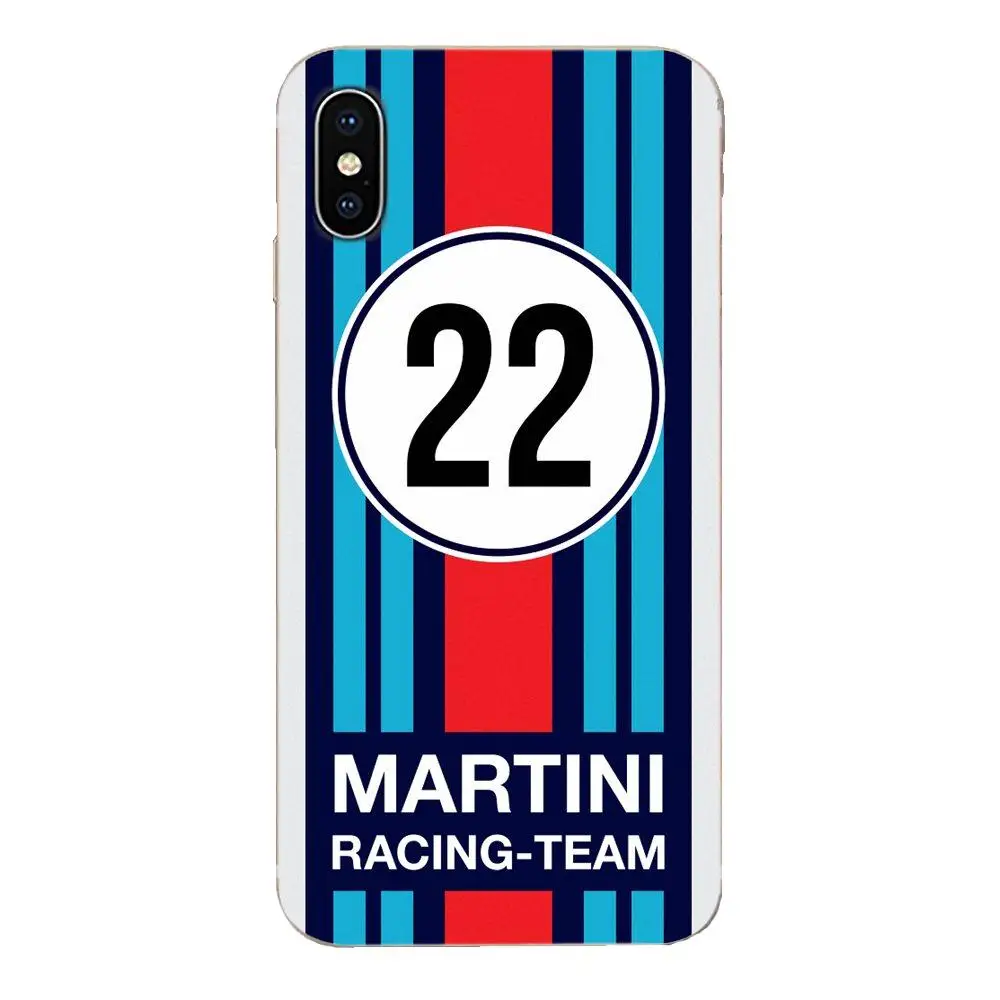 Модный вертикальный Мягкий силиконовый чехол Martini Racing для Apple iPhone 11 Pro X XS Max XR 4 4S 5 5C