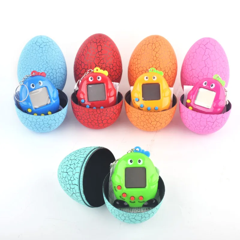 

Cracked Dinosaur Egg Multicolor Virtual Network Digital Pet Game Toy Tamagotchi 90S Mini Electronic Pet Christmas Gift