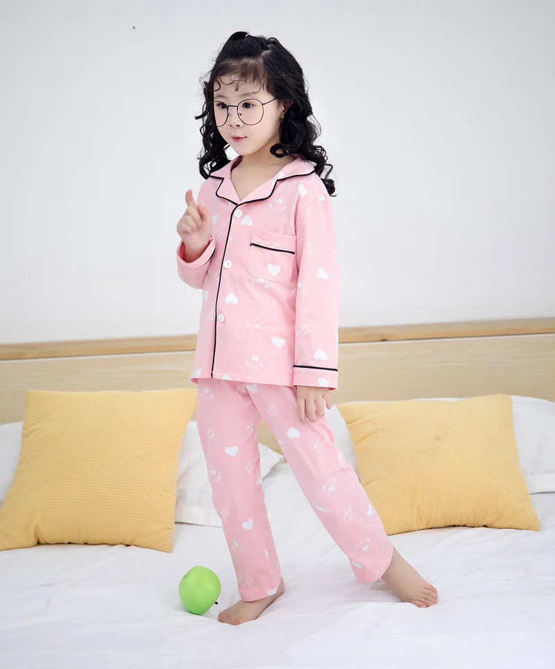 CHILDREN'S Pajamas New Style Cotton Children Pajamas Suit Men And Women Baby Home Wear Two-Piece Set