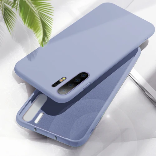 Gray Для huawei P30 Lite чехол для телефона чехол жидкий силиконовый резиновый мягкий чехол для huawei P30 P30 Pro P30 Lite чехол для телефона противоударный - Color: Gray