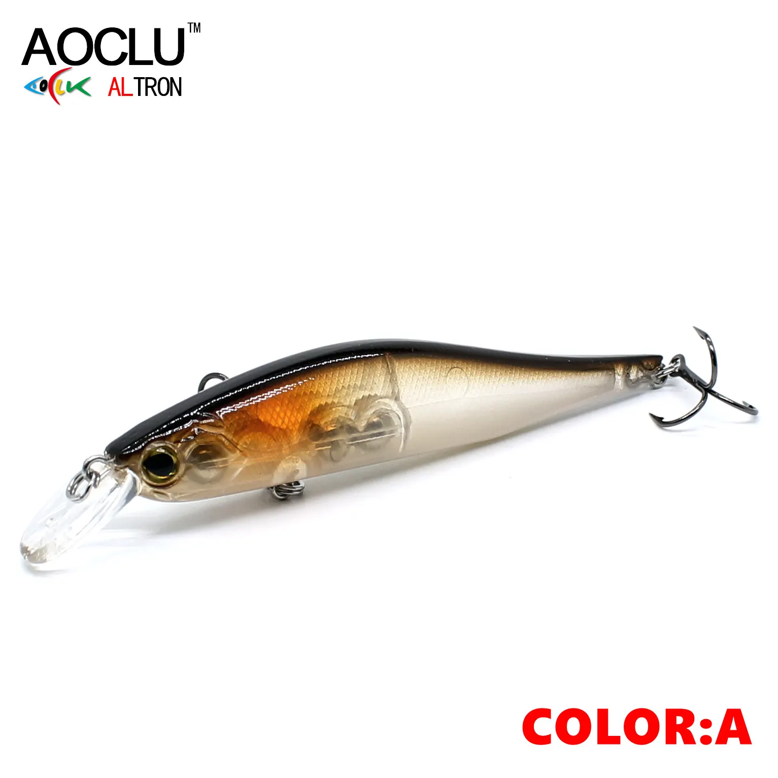 Aoclu-Sinking Wobbler Hart köder, Elritze Kurbel, Tauch tiefe 1,2 m Angel köder, Long Cast VMC Haken, Forellen killer Qualität, 95mm, 13g – Detail 5