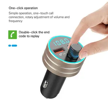 

2019 New Car Mp3 Player Bluetooth Fm Transmitter Receiver Dual Usb Multifunctional Car Charger car accessories hot sale